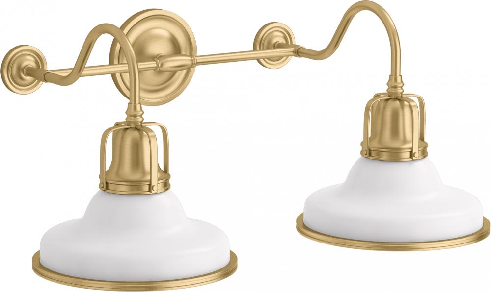 HAUKSBEE™ 2 LIGHT DOUBLE BELL SCONCE