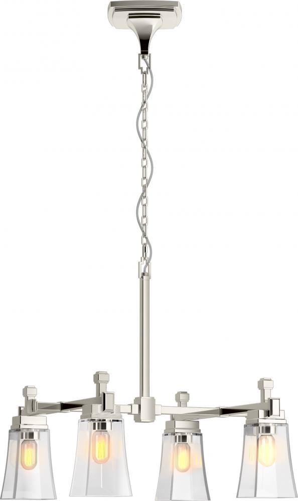 Riff 30.5 in. Four-Light Chandelier