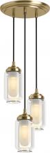 Kohler Lighting 22655-PE03-BGL - ARTIFACTS® 3 LIGHT PENDANT CLOUD