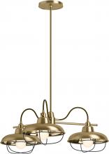 Kohler Lighting 23662-CH03-BGL - MODERN FARM 3 LIGHT CHANDELIER