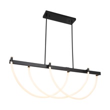 Artcraft AC6813BK - Cascata Collection Island Light Black and Brushed Brass