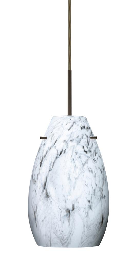 Besa Pera 9 Pendant Bronze Marble Grigio 1x100W Medium Base, 15Ft. Cord