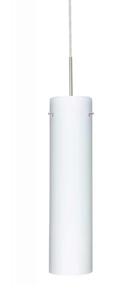 Besa Stilo 16 LED Pendant Opal Matte Satin Nickel 1x9W LED