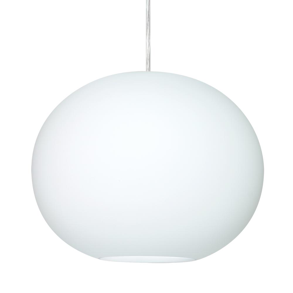 Besa Pendant Jordo Satin Nickel Opal Matte 1x150W Medium Base, 15Ft. Cord