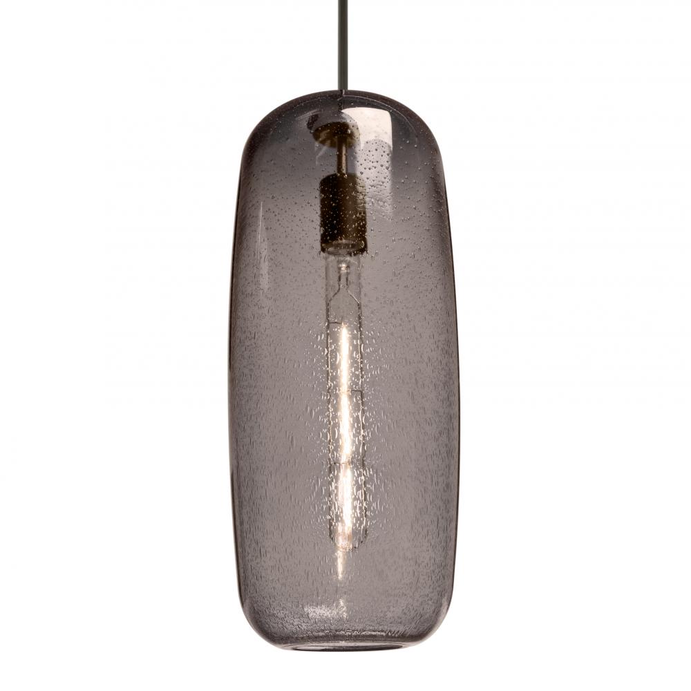 Besa, Pinot 18 Cord Pendant, Smoke Bubble, Bronze FInish 1x60W Incandescent, 15Ft. Co