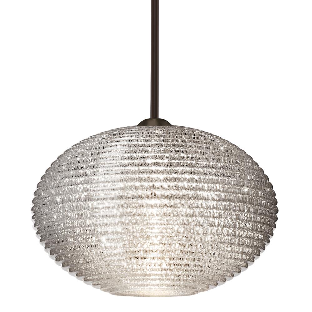 Besa Pendant Pape 12 Bronze Glitter 1x9W LED, 15Ft. Cord