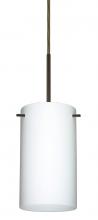 Besa Lighting 1BC-440407-MED-BR - Besa Stilo 7 Pendant Bronze Opal Matte 1x40W B10 Med