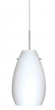 Besa Lighting 1JC-412607-SN-L - Besa Pera 9 Pendant Satin Nickel Opal Matte 1x100W Medium Base, 15Ft. Cord