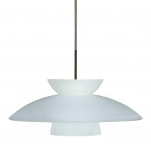 Besa Lighting 1JC-451325-BR-L - Besa Trilo 15 Pendant Bronze Frost 1x75W Medium Base, 15Ft. Cord