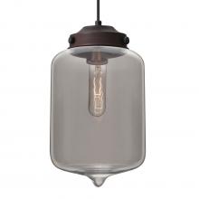 Besa Lighting 1JC-OLINSM-BR-L - Besa Olin Pendant Bronze Smoke 1x60W Medium Base T10, 15Ft. Cord
