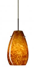 Besa Lighting 1JT-412618-BR-L - Besa Pera 9 Pendant Bronze Amber Cloud 1x100W Medium Base, 15Ft. Cord