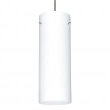 Besa Lighting 1JT-412807-LED-SN-L - Besa Stilo 18 LED Pendant Opal Matte Satin Nickel 1x11W LED, 15Ft. Cord