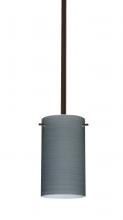 Besa Lighting 1TT-4404TN-LED-BR-L - Besa Stem Stilo 7 Pendant Bronze Titan 1x9W LED, 15Ft. Cord