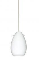 Besa Lighting 1XC-171307-LED-SN - Besa Pendant Pera 6 Satin Nickel Opal Matte 1x5W LED