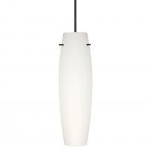 Besa Lighting 1XC-412107-BK-L - Besa Tu Tu Pendant, Opal Matte, Black, 1x50W Halogen, 15Ft Cord
