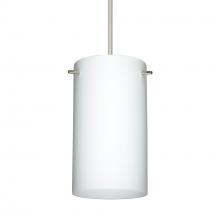 Besa Lighting 1XC-440407-LED-SN-L - Besa Stilo 7 Pendant Opal Matte Satin Nickel 1x5W LED, 15Ft. Cord
