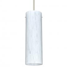 Besa Lighting 1XC-493019-LED-SN-L - Besa Copa Pendant, Carrera, Satin Nickel, 1x5W LED, 15Ft. Cord