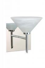 Besa Lighting 1SW-117652-LED-CR-SQ - Besa Wall With SQ Canopy Kona Chrome Marble 1x5W LED