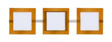 Besa Lighting 3WS-7735TG-LED-SN - Besa Wall Alex Satin Nickel Opal/Armagnac 3x5W LED