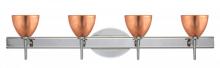 Besa Lighting 4SW-1758CF-LED-CR - Besa Divi Wall 4SW Copper Foil Chrome 4x5W LED