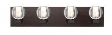 Besa Lighting 4WF-BOCACL-BR - Besa, Boca Vanity, Clear, Bronze Finish, 4x40W Halogen