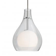 Besa Lighting J-ELLE11CL-LED-BR-L - Besa, Elle 11 Cord Pendant for Multiport Canopy, Clear, Bronze Finish, 1x9W LED, 15Ft
