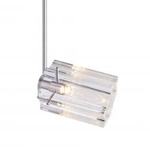 Besa Lighting RSP-ICE4CL-06-SN - Besa Ice 4 Spotlight with 6" stem, Clear Glass, Black Finish, 1x35W MAX GY6.35 Base
