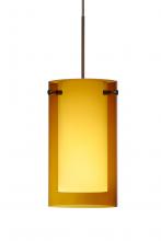 Besa Lighting RXP-G44007-BR-L - Besa Pendant Pahu 4 Bronze Transparent Armagnac/Opal 1x35W Halogen, 15Ft. Cord
