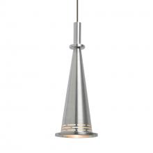 Besa Lighting RXP-PRINCECNSN-LED-BR - Besa, Prince Cord Pendant, Satin Nickel Cone, Bronze Finish, 1x9W LED