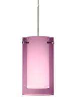 Besa Lighting X-A44007-LED-SN-L - Besa Pendant For Multiport Canopy Pahu 4 Satin Nickel Transparent Amethyst/Opal 1x5W