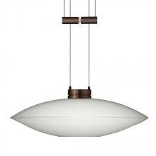 Besa Lighting 1XA-629406-BR - Besa Pendant Spazio Bronze Opal Glossy 1x50W Halogen