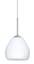 Besa Lighting B-412207-HAL-SN - Besa Bolla Pendant For Multiport Canopy Satin Nickel Opal Matte 1x40W G9