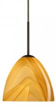 Besa Lighting 1BT-7572HN-LED-BR - Besa Sasha LED Pendant 1Bt Honey Bronze 1x9W LED