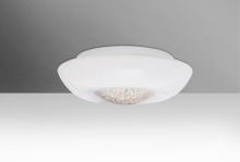 Besa Lighting GLEEM12CLC-LED - Besa, Gleem 12 Ceiling, Opal Glossy/Clear, 1x17W LED