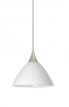 Besa Lighting 1XT-174307-SN - Besa Pendant Domi Satin Nickel White 1x50W Halogen