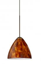 Besa Lighting 1XT-177918-BR - Besa Pendant Mia Bronze Amber Cloud 1x50W Halogen