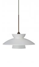 Besa Lighting 1XT-271825-BR - Besa Pendant Trilo 7 Bronze Frost 1x50W Halogen