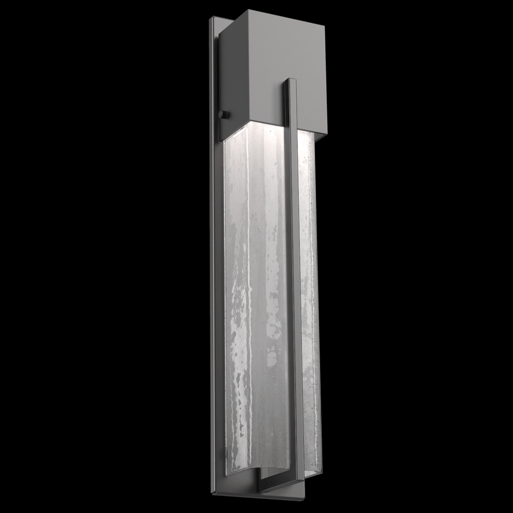 Outdoor Tall Square Cover Sconce with Metalwork