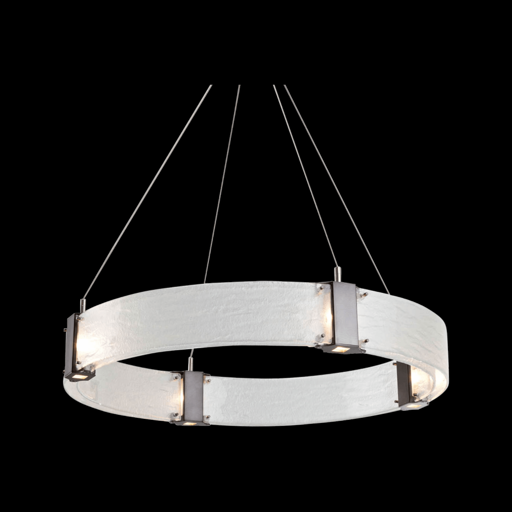 Parallel Ring Chandelier-72-Flat Bronze