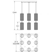 Hammerton CHB0019-12-GB-0G-C01-L3 - Uptown Mesh Square Multi-Port-12