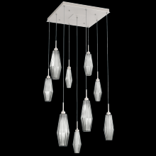 Hammerton CHB0049-09-BS-RS-C01-L3 - Aalto Square 9pc Multi-Pendant