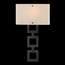 Hammerton CSB0033-0B-BS-IW-E2 - Carlyle Square Link Cover Sconce-0B 11"