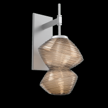 Hammerton IDB0089-01-CS-B-L1 - Mesa Sconce-Classic Silver-Bronze Blown Glass