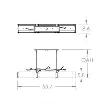 Hammerton PLB0032-0C-GB-IW-001-L3 - Ironwood Linear - 55-Inch (LED)