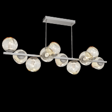 Hammerton PLB0086-T0-BS-GA-001-L1 - Luna 10pc Twisted Branch-Beige Silver-Geo Inner - Amber Outer-Threaded Rod Suspension-LED 2700K