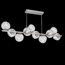 Hammerton PLB0086-T0-BS-GC-001-L1 - Luna 10pc Twisted Branch-Beige Silver-Geo Inner - Clear Outer-Threaded Rod Suspension-LED 2700K