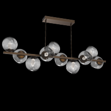 Hammerton PLB0086-T0-FB-GS-001-L1 - Luna 10pc Twisted Branch-Flat Bronze-Geo Inner - Smoke Outer-Threaded Rod Suspension-LED 2700K