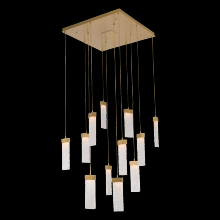 Hammerton CHB0042-12-GP-CR-C01-L1 - Parallel Glass Square 12pc Multi-Pendant
