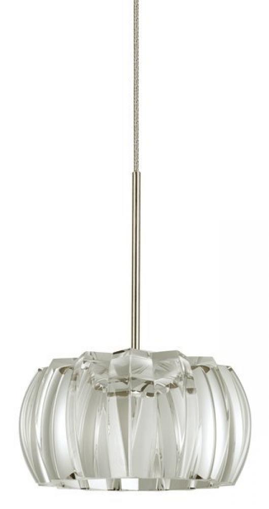 Pendant Domi Clear Glass Satin Nickel LED 2W EZ Jack