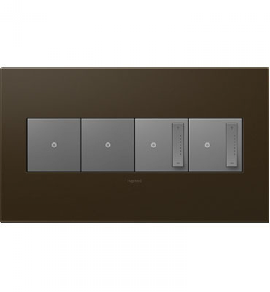 adorne? Bronze Four-Gang Screwless Wall Plate